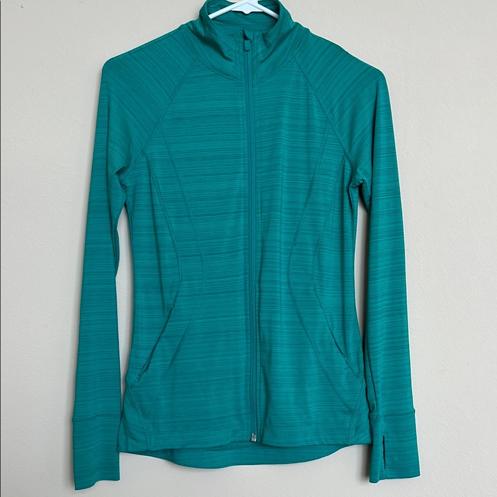 Athleta Teal Full-Zip Top